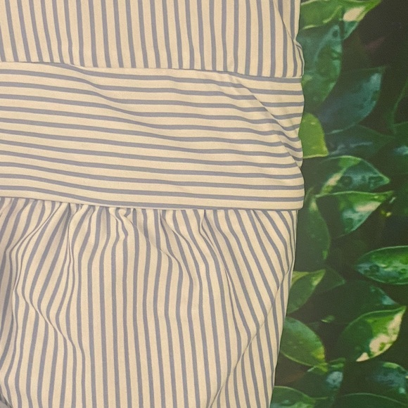 NWT H&M Blue & White Striped V-Neck Ruffle Swimsuit - XL - Picture 8 of 14